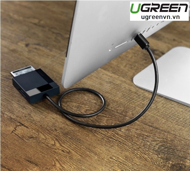 Đầu đọc thẻ USB 3.0 dài 0.5 hỗ trợ SD/TF/MS/CF Ugreen 30333 cao cấp